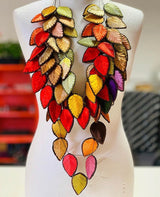 Autumn Leaves Embroidered Necklace - Jianhui London