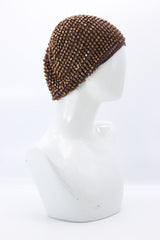 Short Hand-crocheted Pashmina Hat - Coffee Bean - Jianhui London