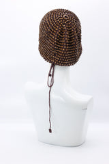 Short Hand-crocheted Pashmina Hat - Coffee Bean - Jianhui London