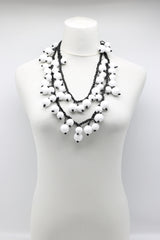 Berry Beads on Cotton Cord Necklace - Long - Jianhui London