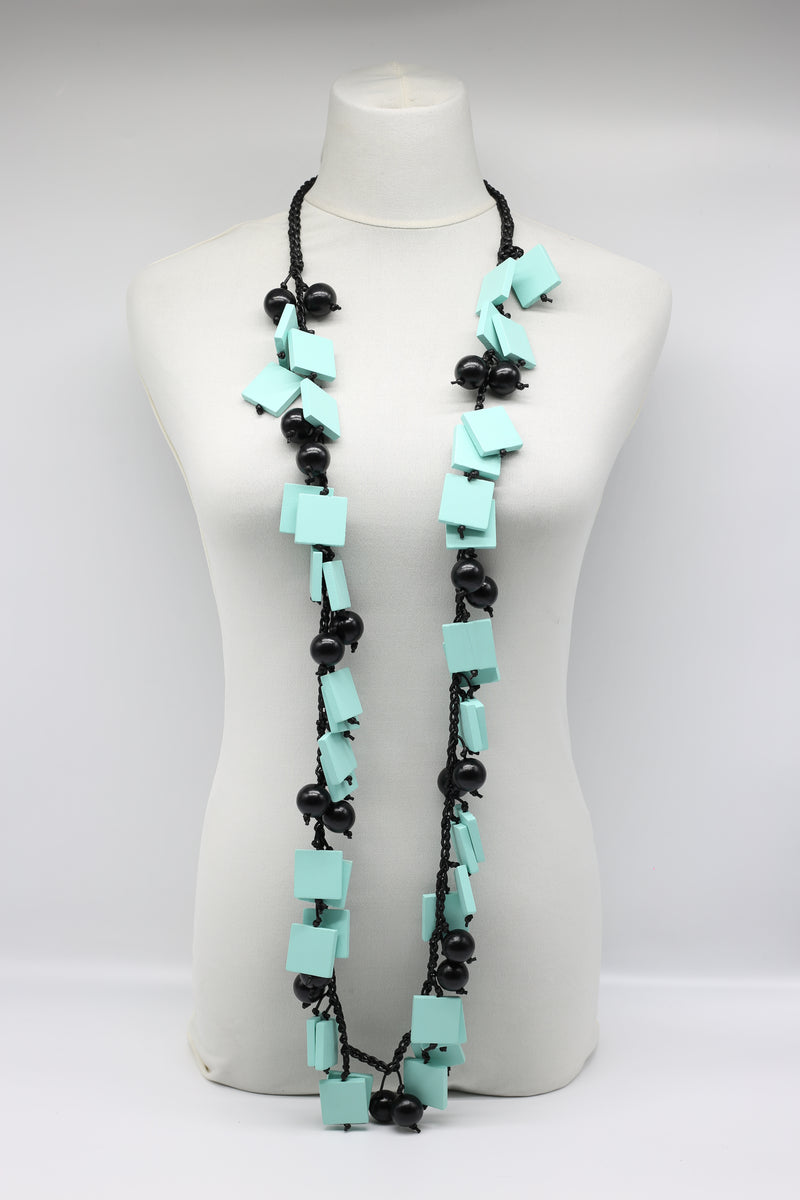 Squares & Beads Necklace - Jianhui London