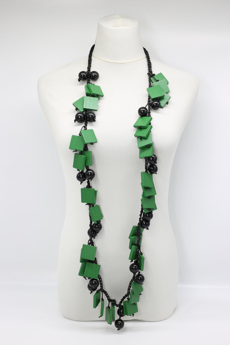 Squares & Beads Necklace - Jianhui London