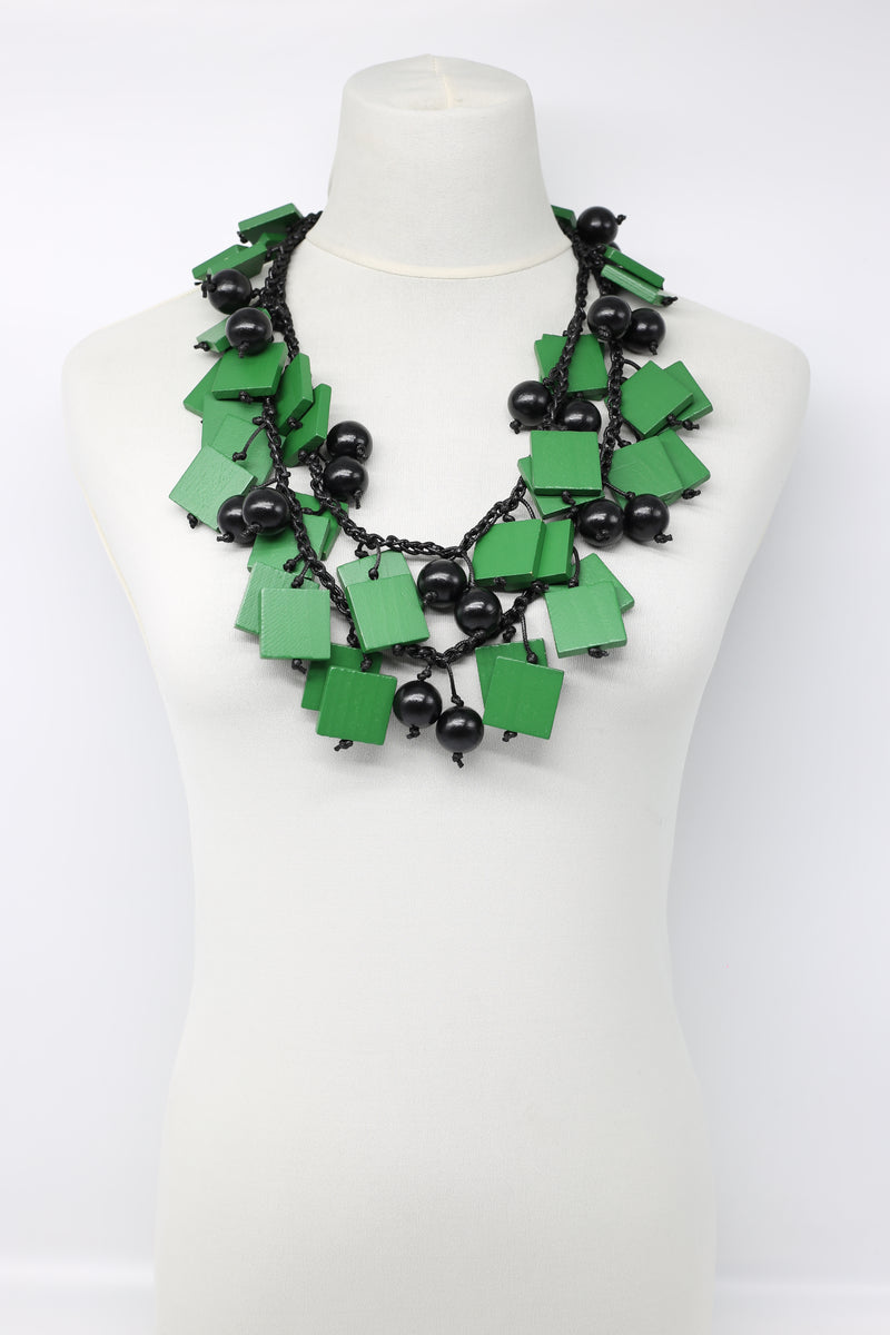 Squares & Beads Necklace - Jianhui London