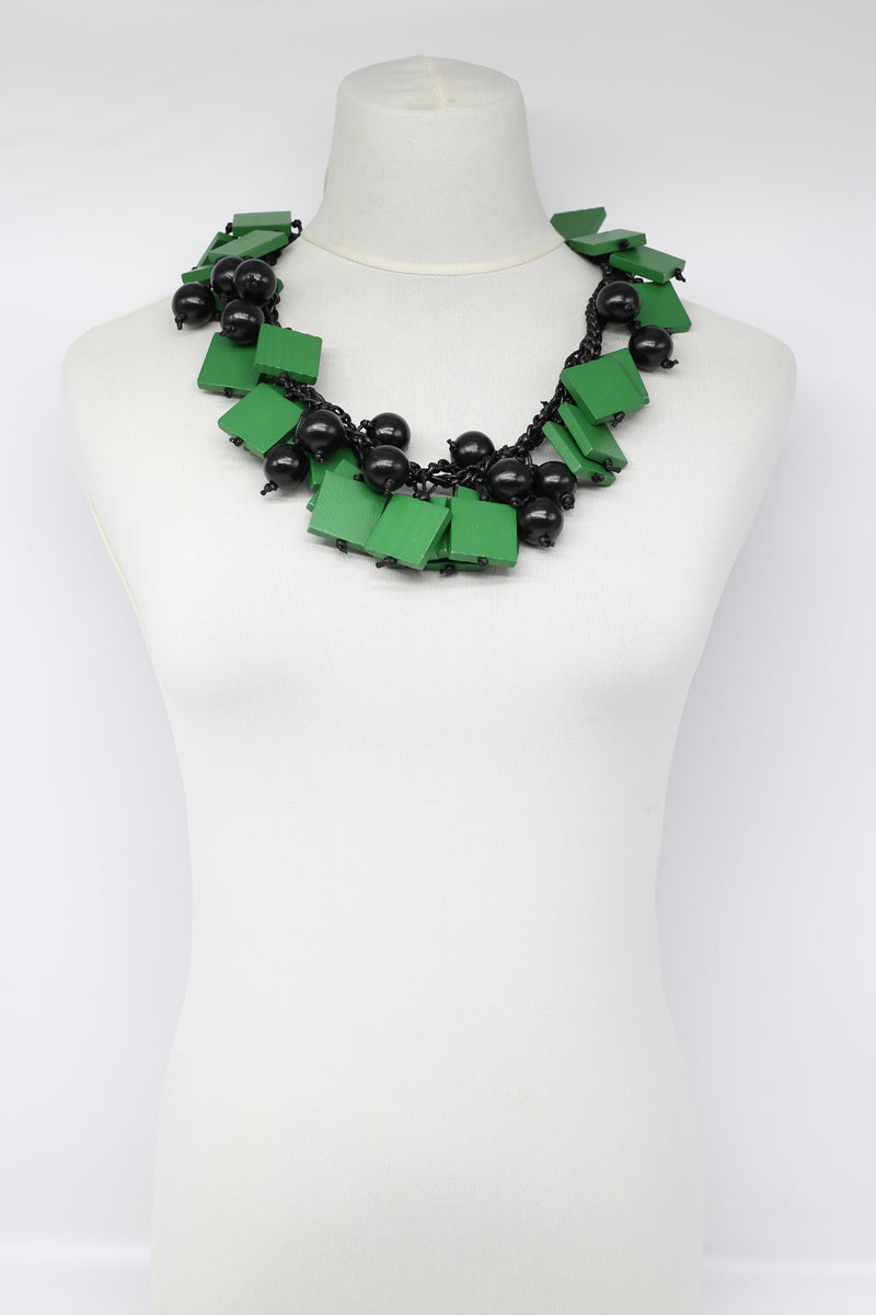 Squares & Beads Necklace - Jianhui London