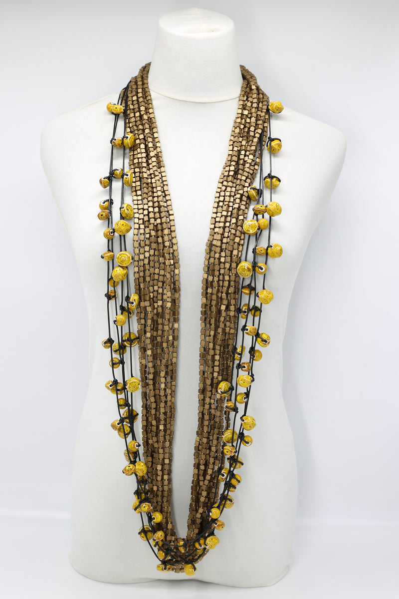 Next Pashmina & Ceramic Beads Necklaces Set - Jianhui London