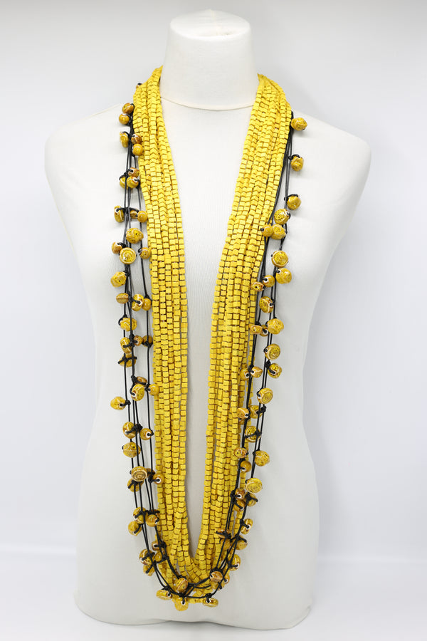Next Pashmina & Ceramic Beads Necklaces Set - Jianhui London