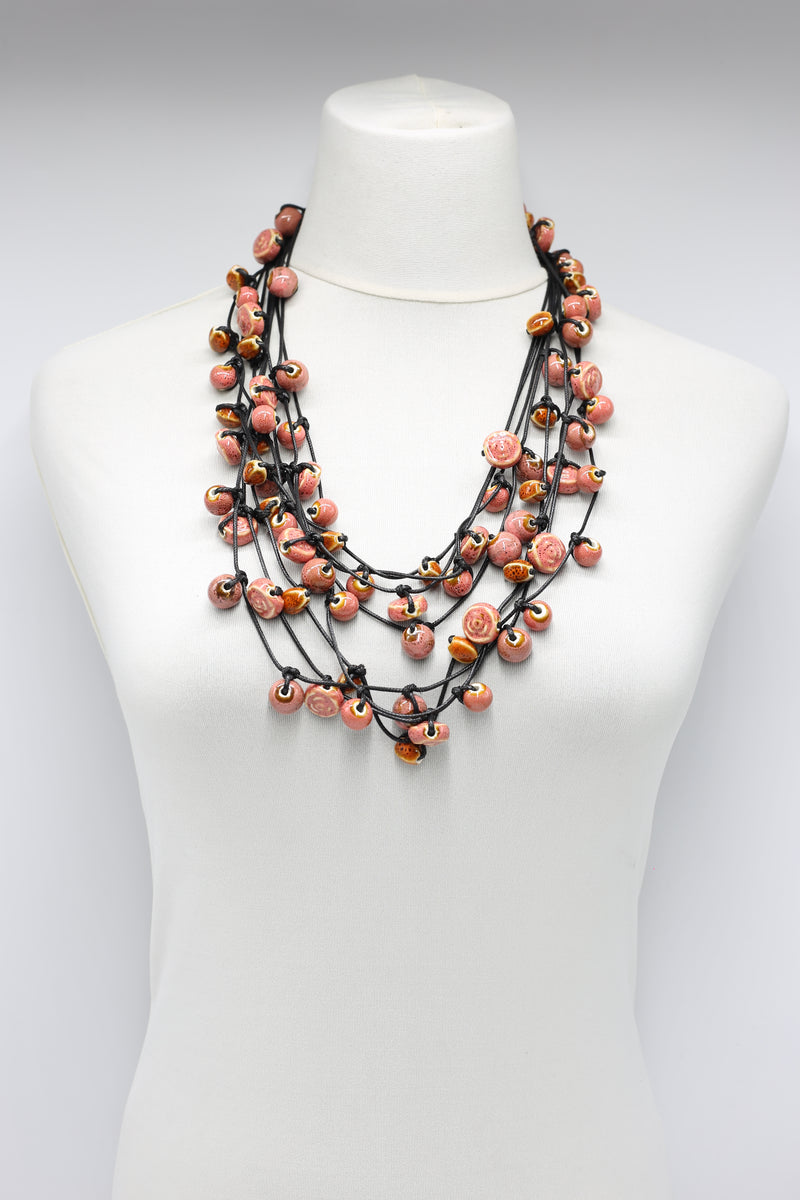 Next Pashmina & Ceramic Beads Necklaces Set - Hand-painted - Jianhui London