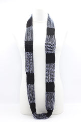 Faux Pearl and Tassel Blocks Infinity Necklace - Jianhui London