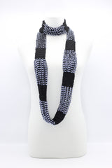 Faux Pearl and Tassel Blocks Infinity Necklace - Jianhui London