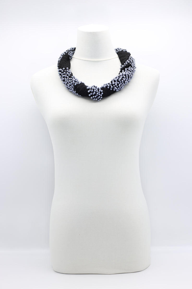 Faux Pearl and Tassel Blocks Infinity Necklace - Jianhui London