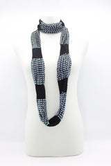 Faux Pearl and Tassel Blocks Infinity Necklace - Jianhui London