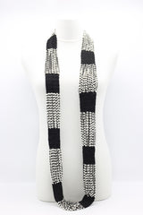 Faux Pearl and Tassel Blocks Infinity Necklace - Jianhui London