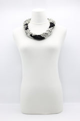 Faux Pearl and Tassel Blocks Infinity Necklace - Jianhui London