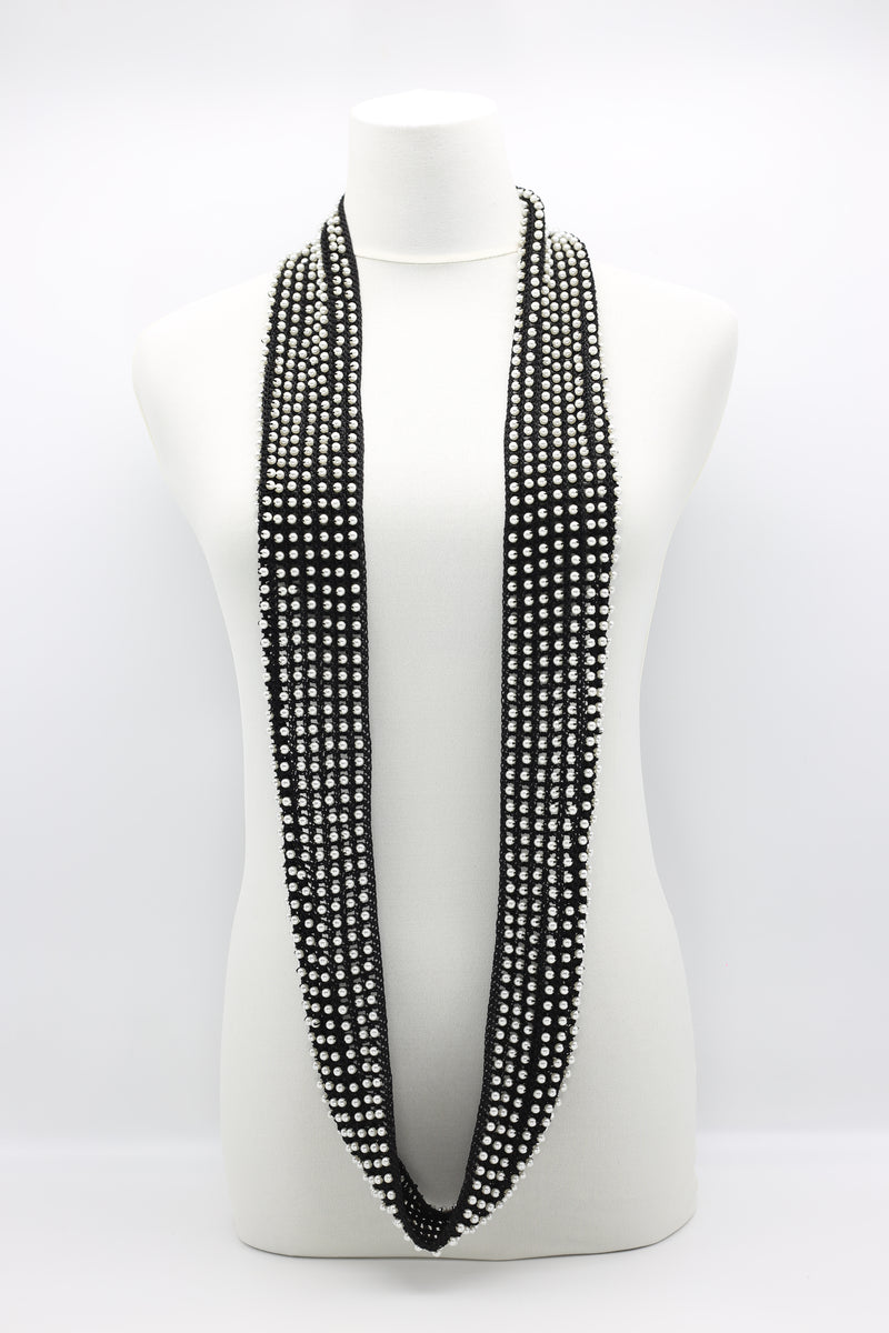 Faux Pearl Infinity Necklace - Jianhui London