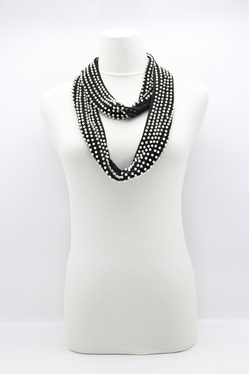 Faux Pearl Infinity Necklace - Jianhui London