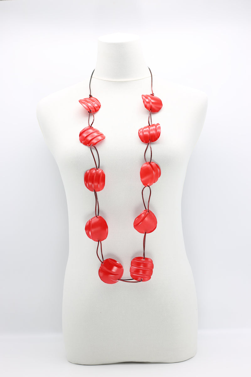 Aqua Plain Necklace - Hand-painted - Large - Jianhui London