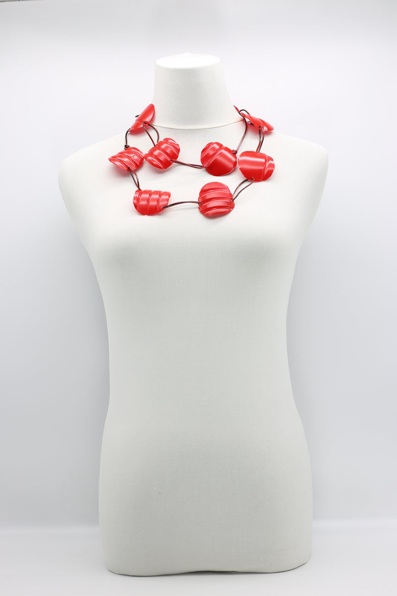 Aqua Plain Necklace - Hand-painted - Large - Jianhui London