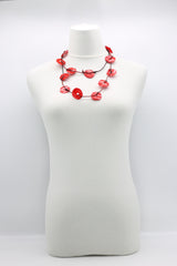 Aqua Plain Necklaces - Hand-painted - Small - Jianhui London