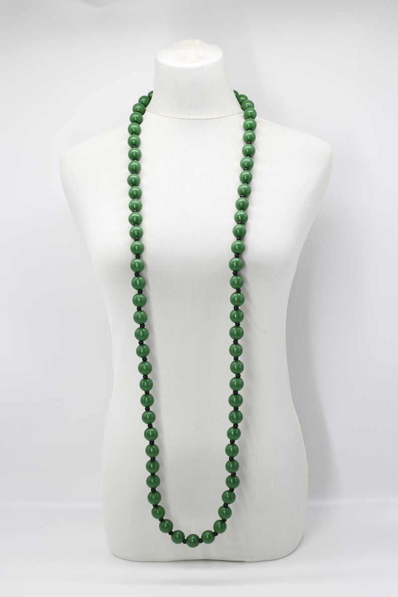Beads & Squares Necklaces Set - Spring Green/Black - Jianhui London