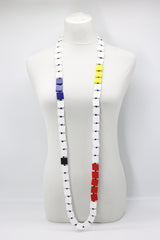Mondrian Collection Square Colour Block Necklace - Jianhui London