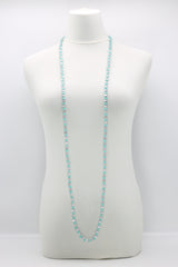 SINGLE STRAND PASHMINA NECKLACE WOODEN BEADS MOSAIC - Jianhui London