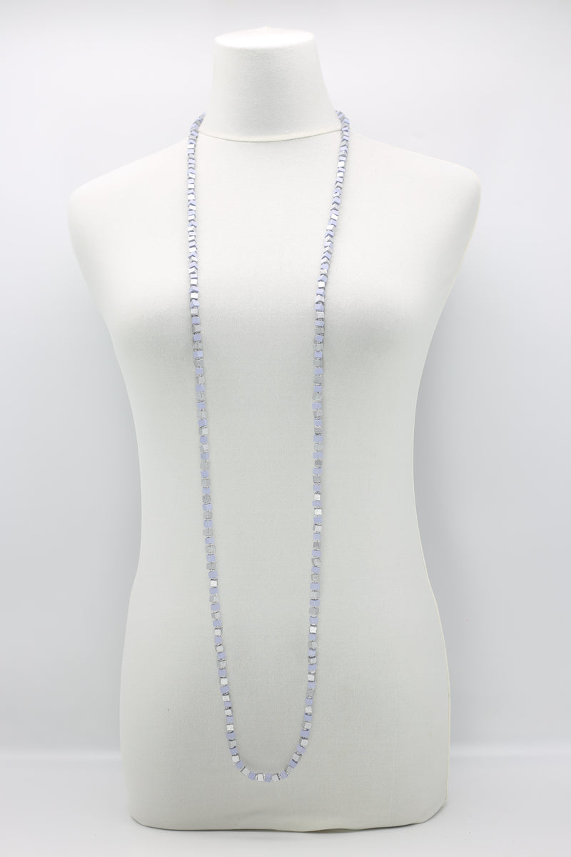 SINGLE STRAND PASHMINA NECKLACE WOODEN BEADS MOSAIC - Jianhui London