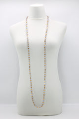 SINGLE STRAND PASHMINA NECKLACE WOODEN BEADS MOSAIC - Jianhui London