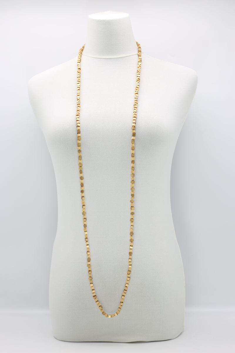 SINGLE STRAND PASHMINA NECKLACE WOODEN BEADS MOSAIC - Jianhui London
