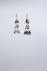 Aqua Chandelier style 2 earring- Hand gilded gold - Jianhui London