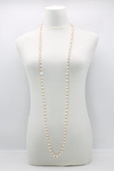 SINGLE STRAND PASHMINA NECKLACE WOODEN BEADS MOSAIC - Jianhui London