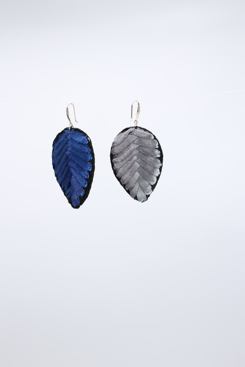 Autumn Leaves Embroidered Earrings - Jianhui London
