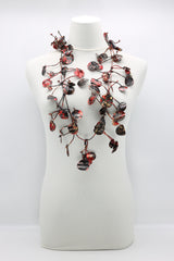 Aqua Water Lily Leaf Necklaces - Hand-gilded - Long - Jianhui London