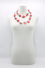 Aqua Lotus Root Necklace - Hand-painted - Small - Jianhui London