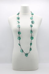 Aqua Plain Necklaces - Hand-painted - Small - Jianhui London