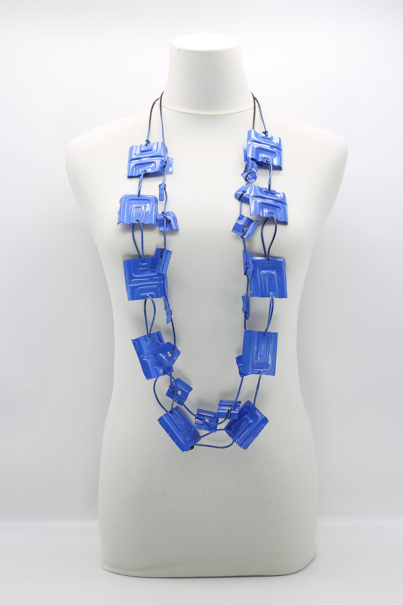 Aqua Plain Necklaces Set - Hand-painted - Jianhui London