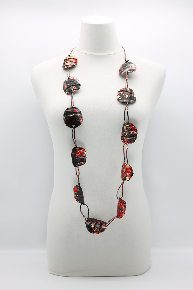 Aqua Plain Necklace - Hand-gilded - Large - Jianhui London