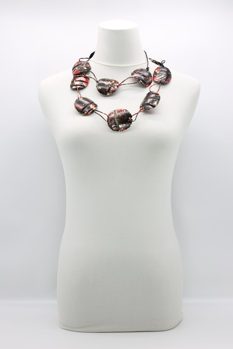 Aqua Plain Necklace - Hand-gilded - Large - Jianhui London