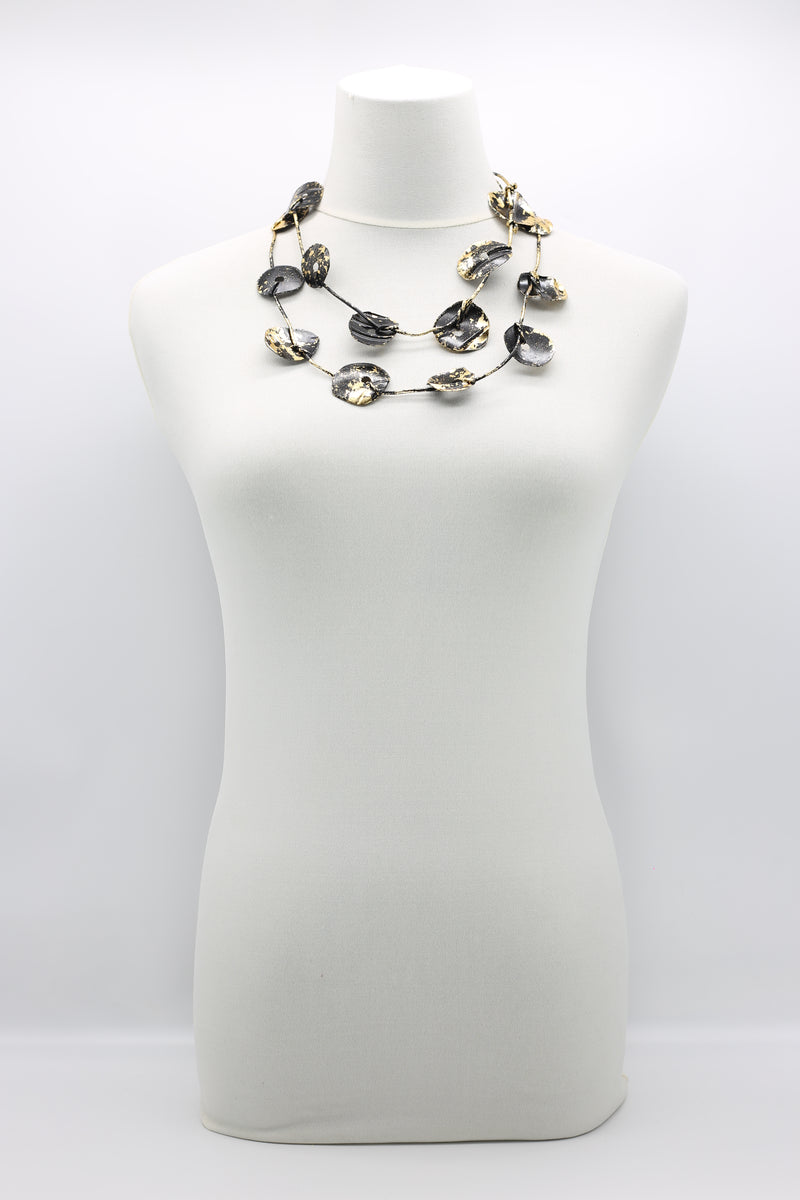 Aqua Plain Necklaces - Hand-gilded - Small - Jianhui London