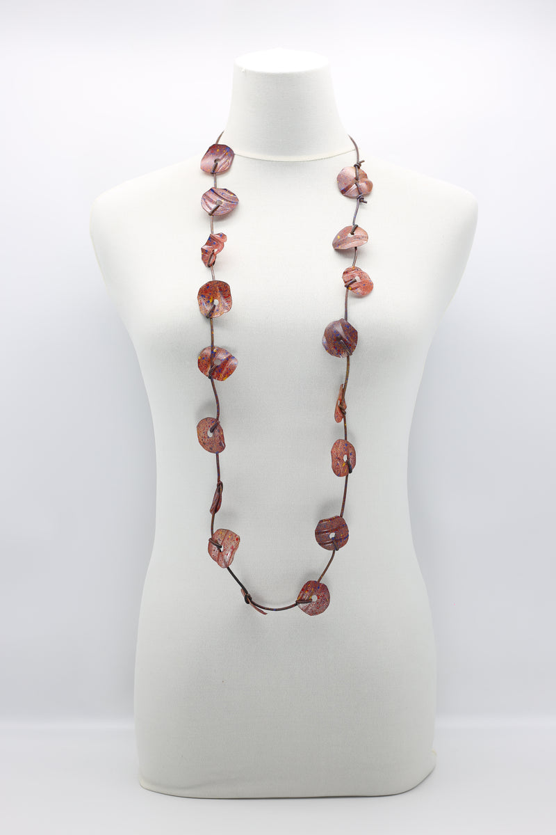 Aqua Plain Necklaces - Hand-painted - Small - Jianhui London