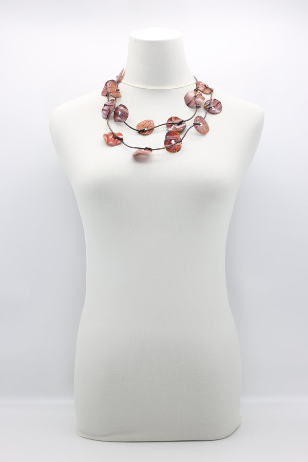 Aqua Plain Necklaces - Hand-painted - Small - Jianhui London