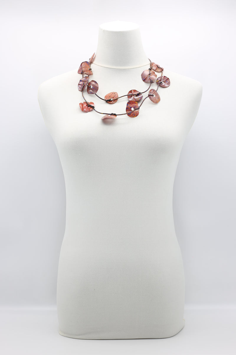 Aqua Plain Necklaces - Hand-painted - Small - Jianhui London