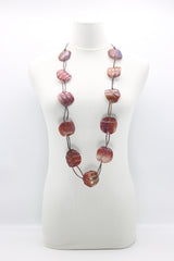 Aqua Plain Necklace - Hand-painted - Large - Jianhui London