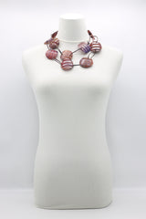 Aqua Plain Necklace - Hand-painted - Large - Jianhui London