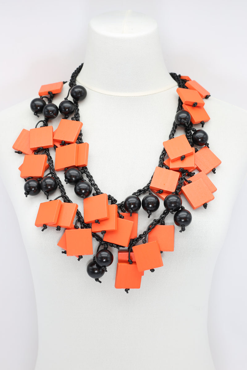 Squares & Beads Necklace - Jianhui London