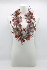 Upcycled plastic bottles - Aqua Willow Tree & Water lily Necklace - Duo- Hand-painted - Jianhui London