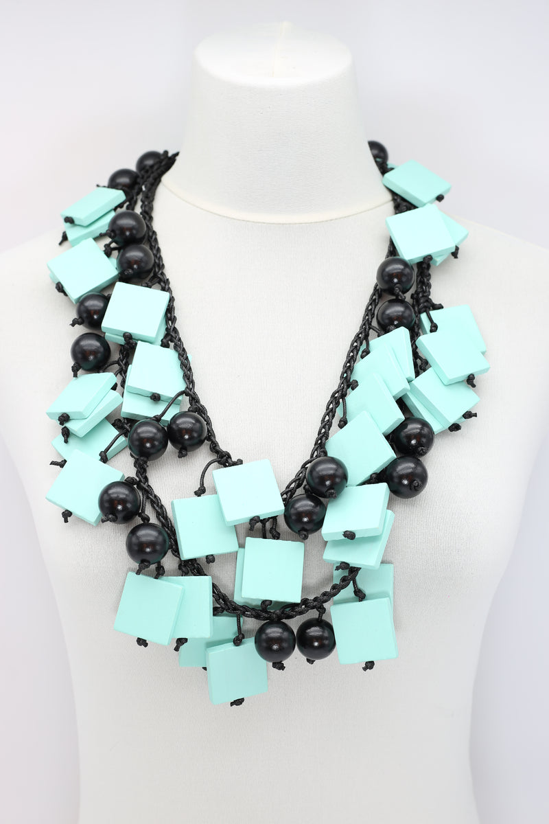 Squares & Beads Necklace - Jianhui London