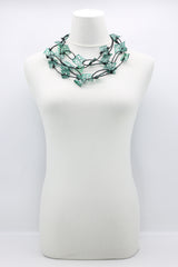 Aqua Lotus Root Necklaces Set - Hand-painted - Jianhui London