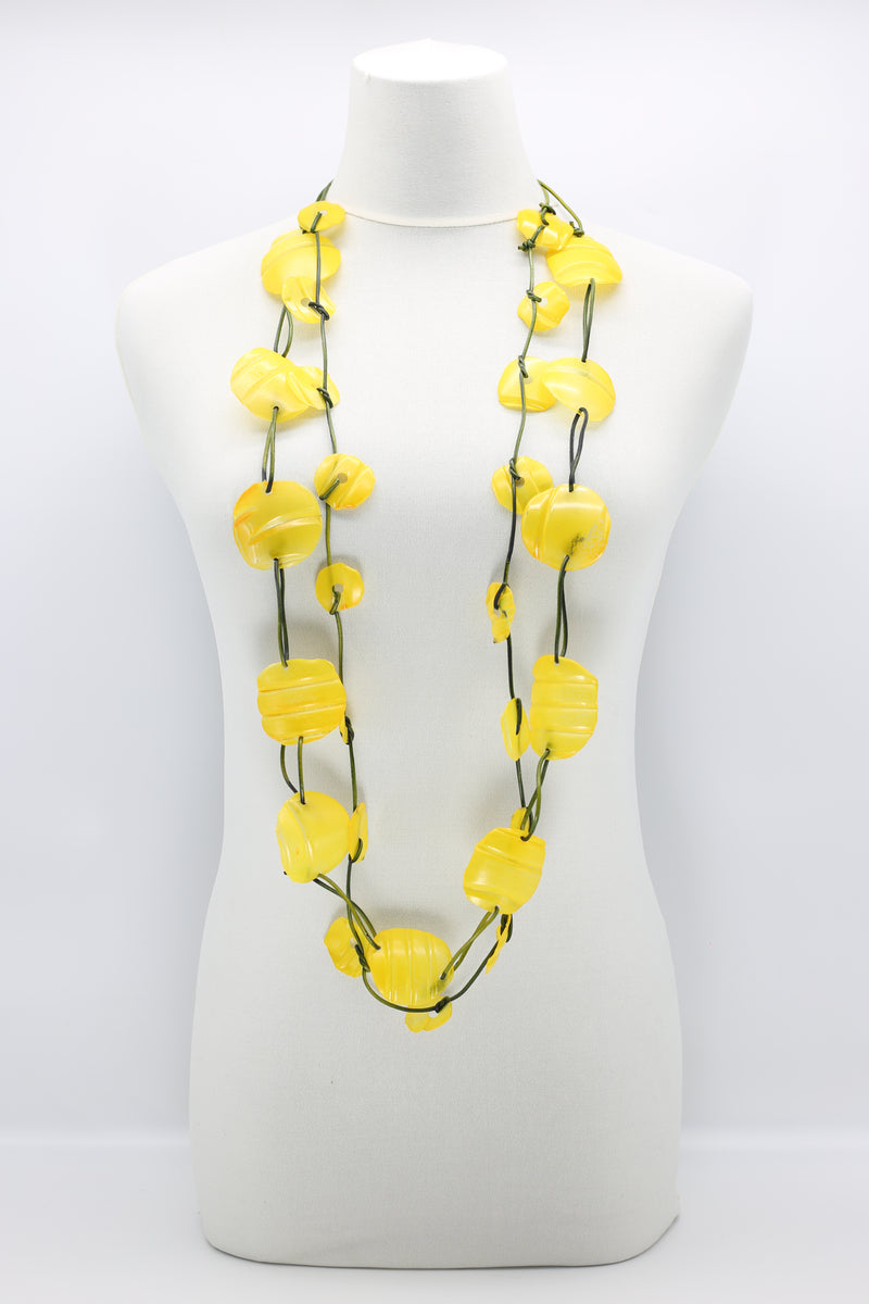 Aqua Plain Necklaces Set - Hand-painted - Jianhui London