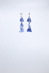 Aqua Chandelier style 2 earring- Hand painted red - Jianhui London