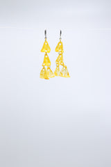 Aqua Chandelier style 2 earring- Hand painted red - Jianhui London